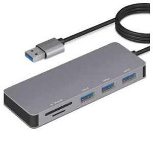 홈플래닛 USB-A 커넥터 5포트 멀티 허브 (USB3.0 3개 + SD + mSD) 120cm 케이블